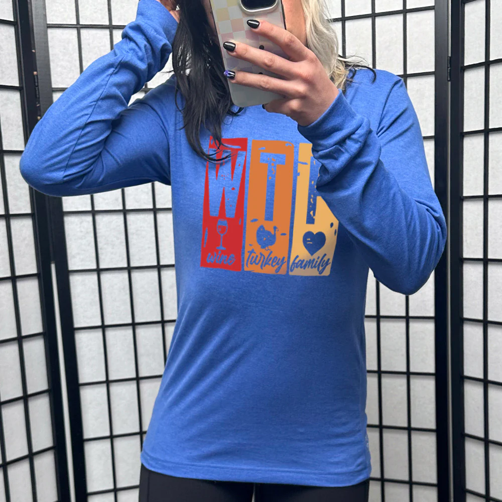 Long Sleeve Tee | WTF Wine Turkey Family - Image 3