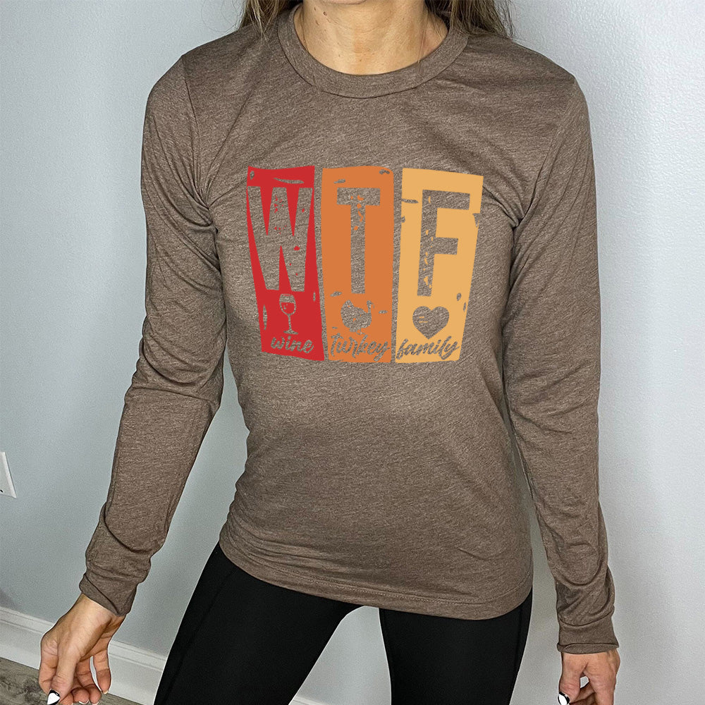 Long Sleeve Tee | WTF Wine Turkey Family - Image 5