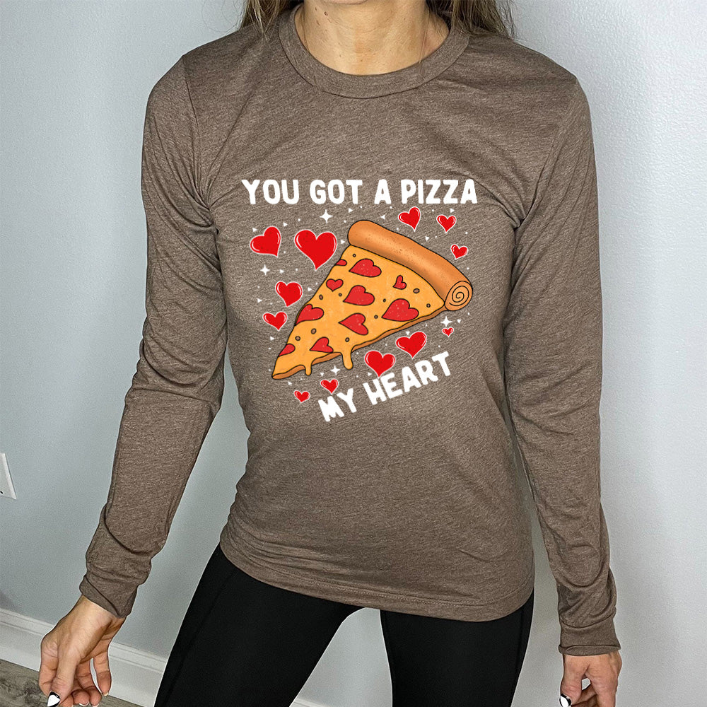 Long Sleeve Tee | You Got A Pizza My Heart - Image 5