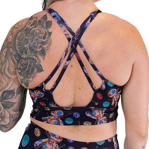 Longline Bra | Voodoo Doll | Black - Image 2