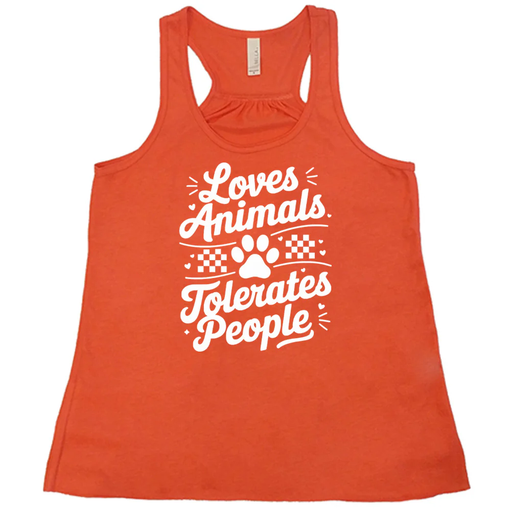 Loves Animals Tolerates People Shirt - Image 4