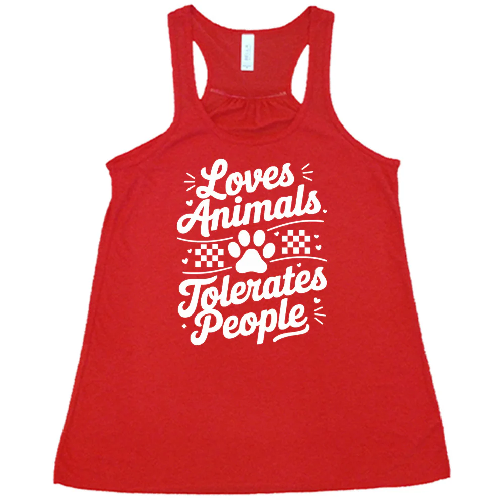 Loves Animals Tolerates People Shirt - Image 5