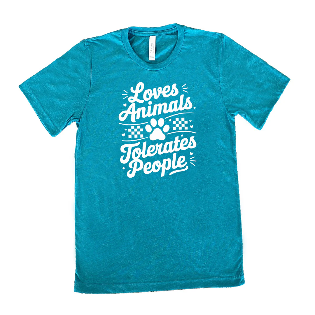 Loves Animals Tolerates People Shirt Unisex - Image 10