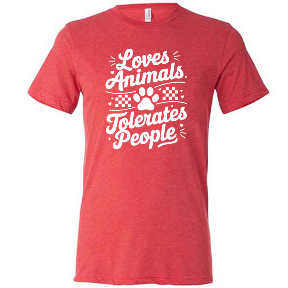 Loves Animals Tolerates People Shirt Unisex - Image 5