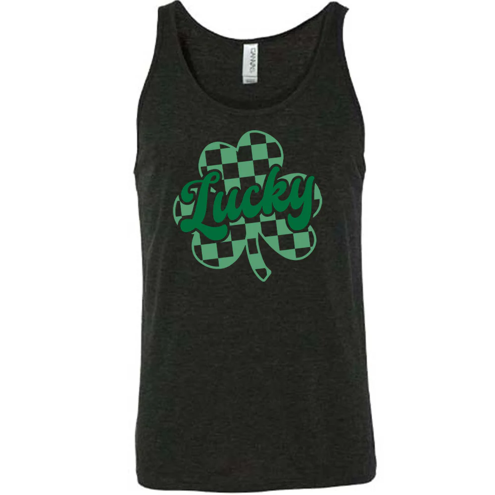 Lucky Checkered Shamrock Shirt Unisex - Image 2