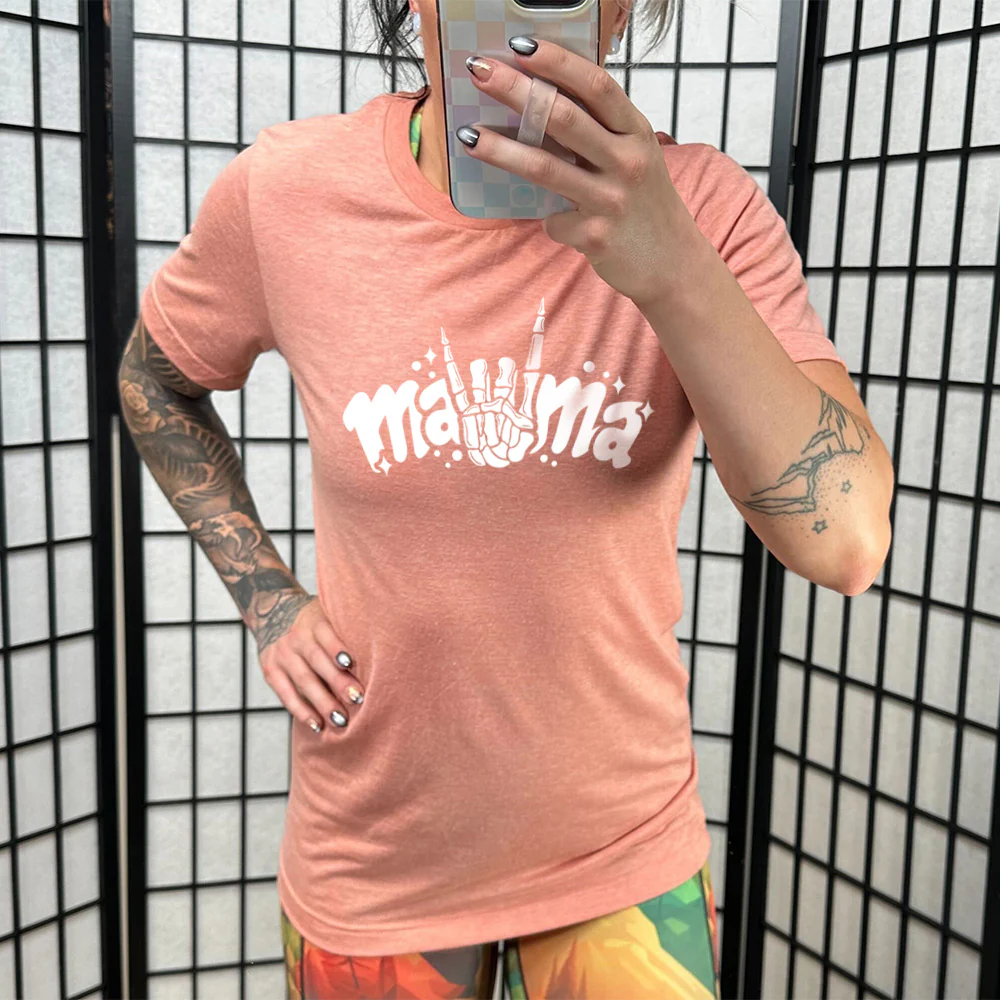 Mama Skeleton Horns Shirt Unisex - Image 9