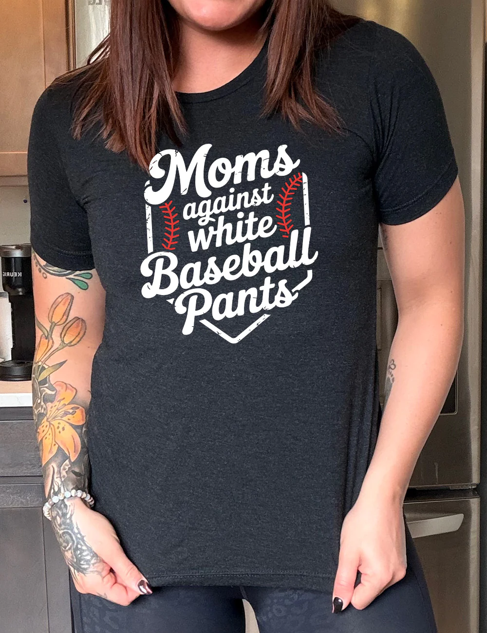 Moms against white Baseball Pants Shirt Unisex