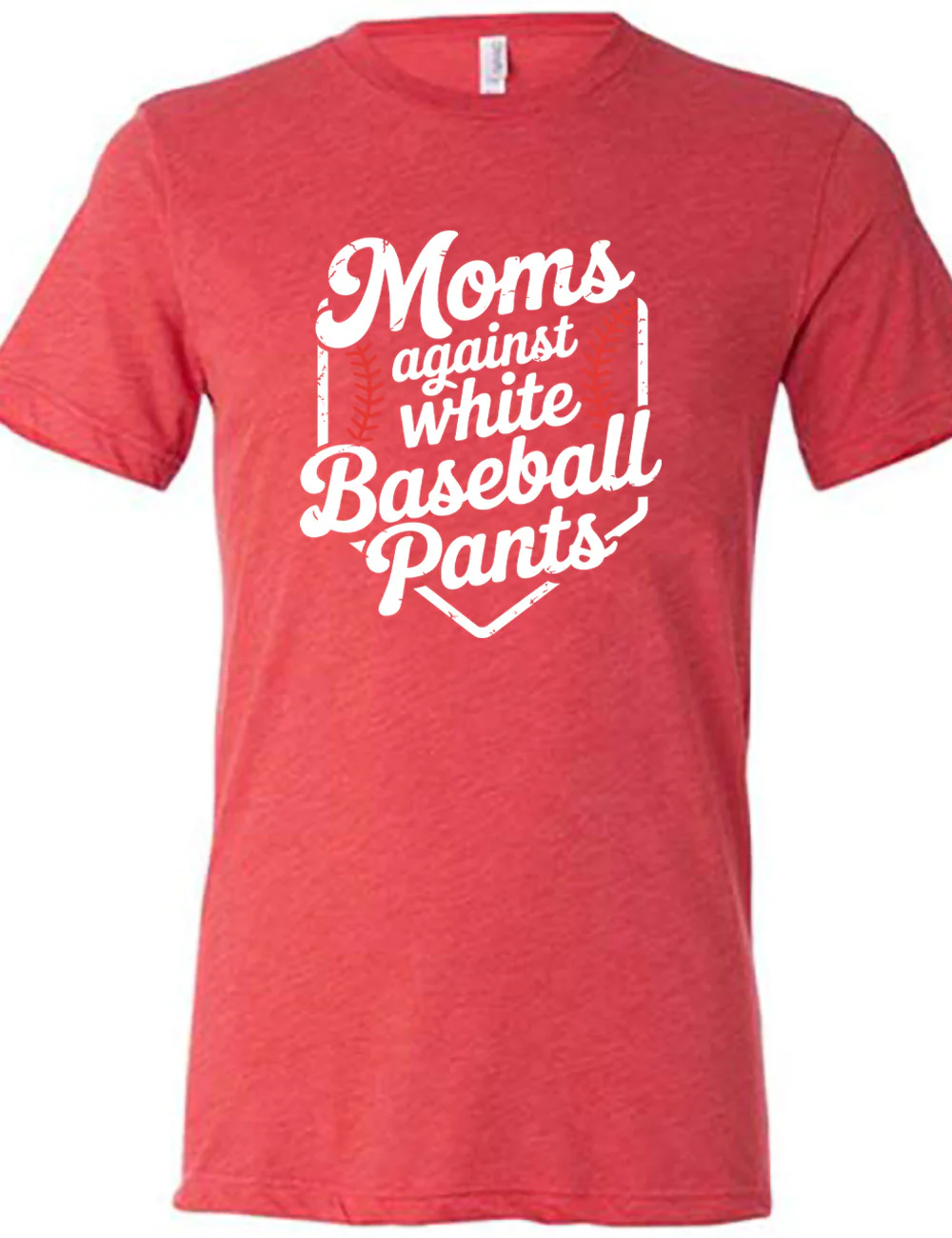 Moms against white Baseball Pants Shirt Unisex - Image 5