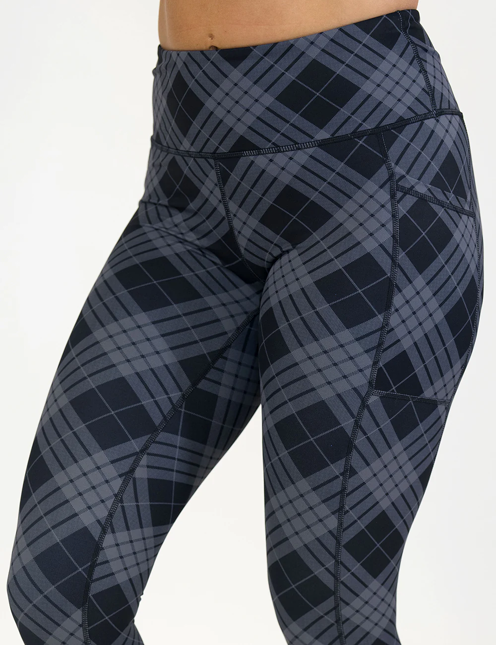 Monochrome Plaid Leggings