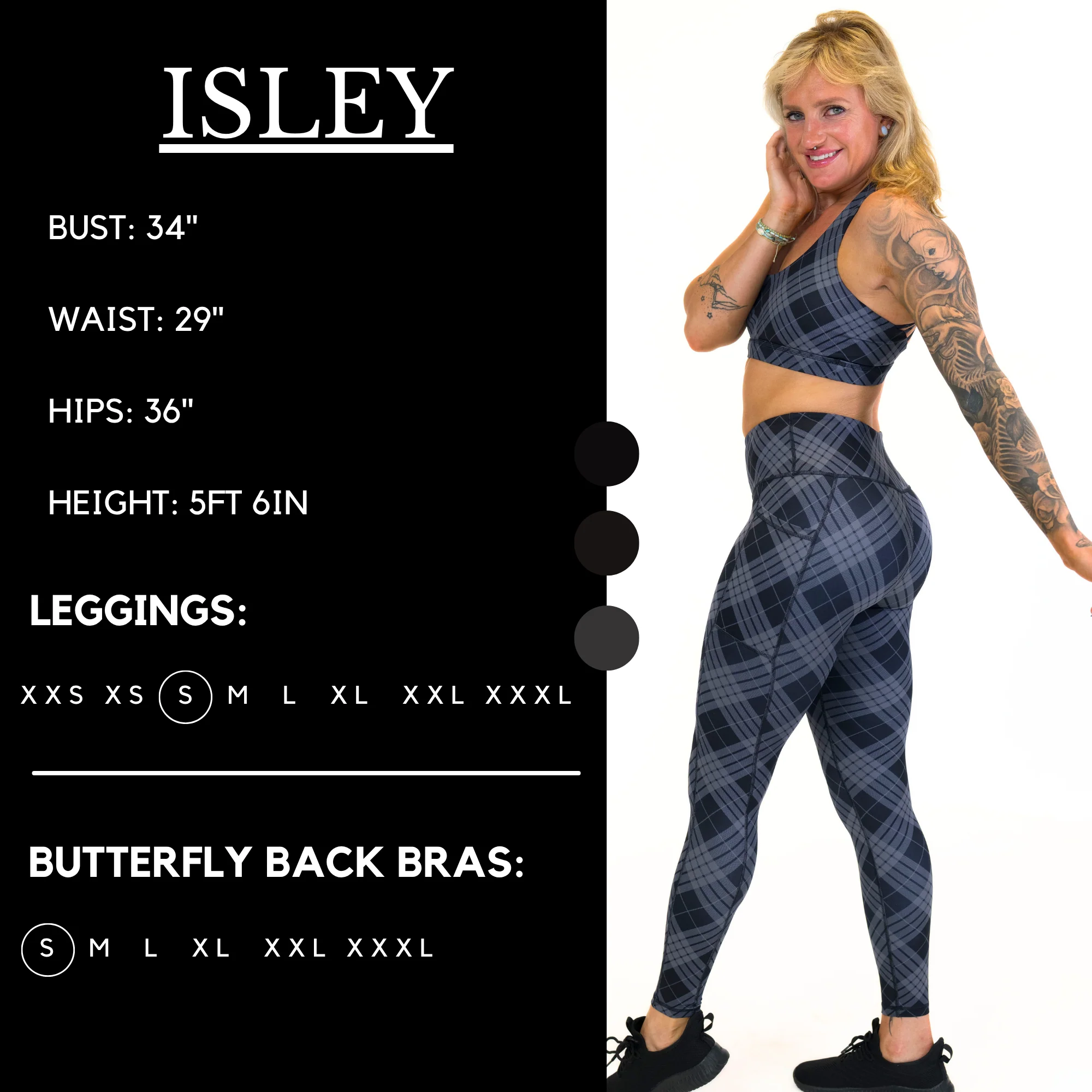Monochrome Plaid Leggings - Image 10