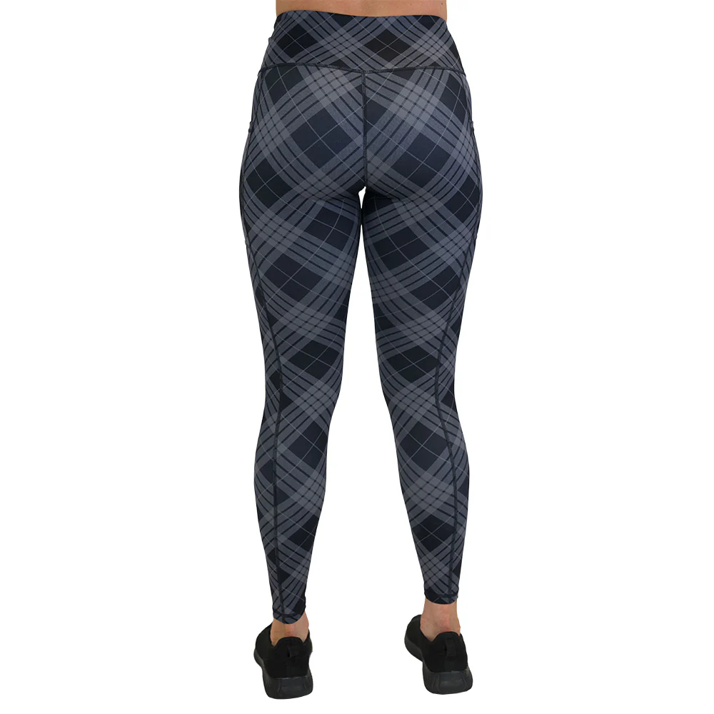 Monochrome Plaid Leggings - Image 5