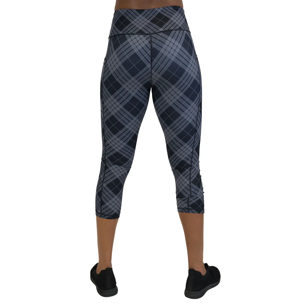Monochrome Plaid Leggings - Image 6