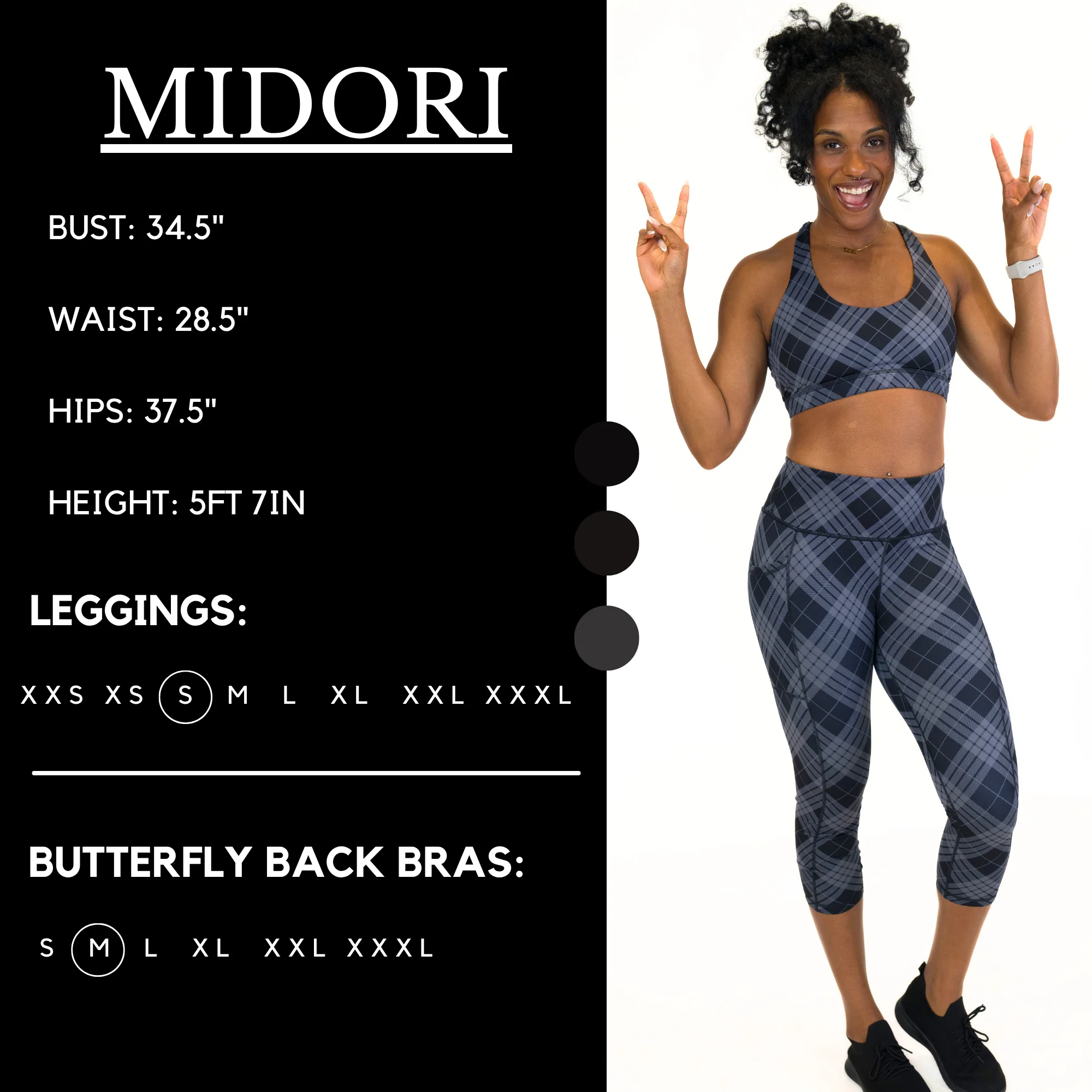 Monochrome Plaid Leggings - Image 8