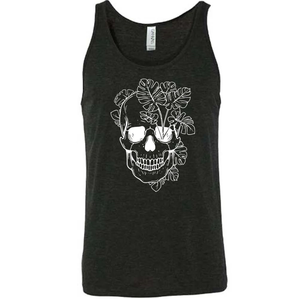 Monstera Plant Skull Shirt Unisex - Image 2