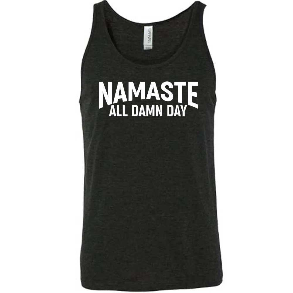 Namaste All Damn Day Shirt Unisex - Image 2