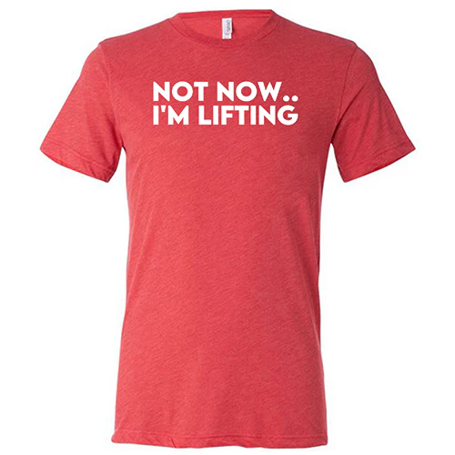Not Now, I'm Lifting Shirt Unisex