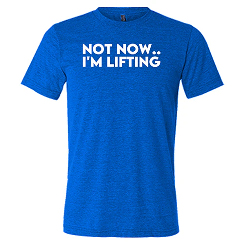 Not Now, I'm Lifting Shirt Unisex - Image 5