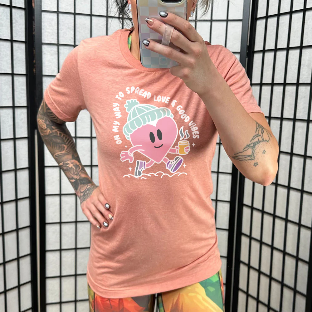 On My Way To Spread Love & Good Vibes Shirt Unisex - Image 11