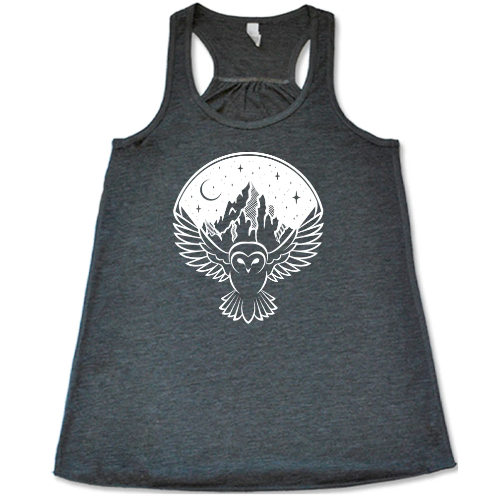 Owl Night Sky Mountain Shirt - Image 2