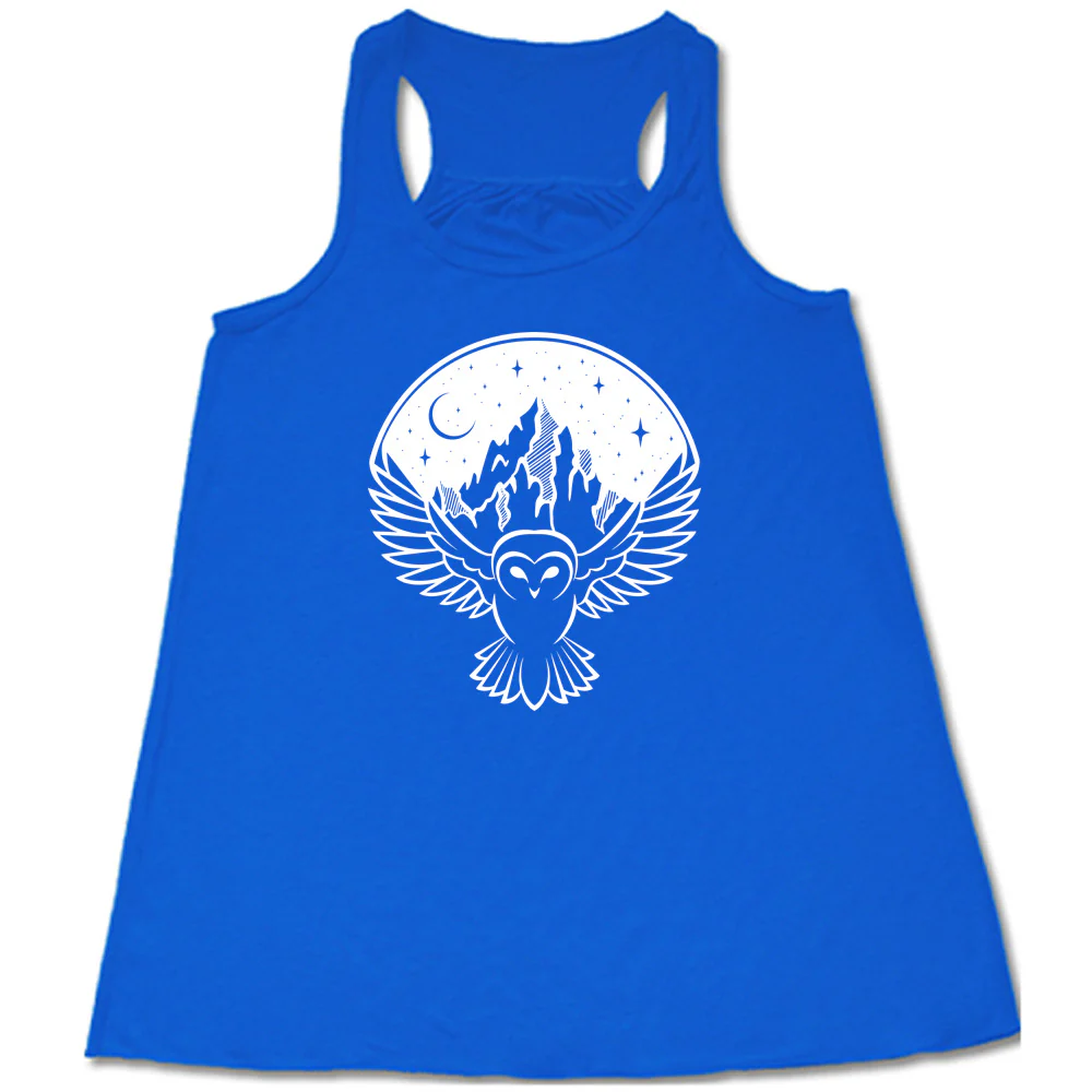 Owl Night Sky Mountain Shirt - Image 3
