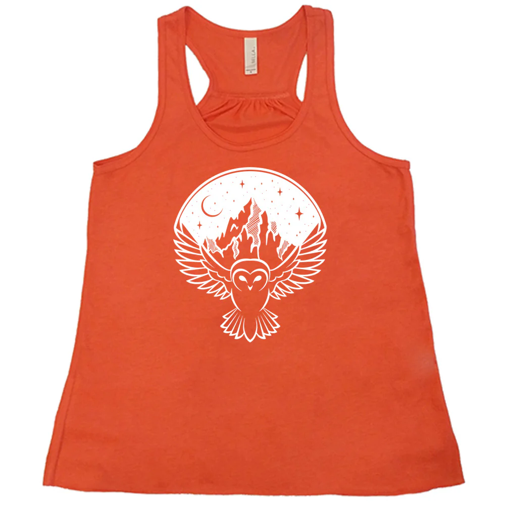 Owl Night Sky Mountain Shirt - Image 4