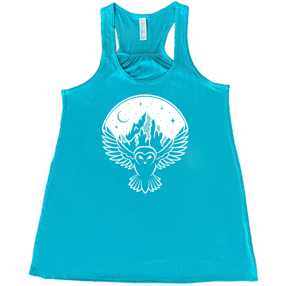 Owl Night Sky Mountain Shirt - Image 6