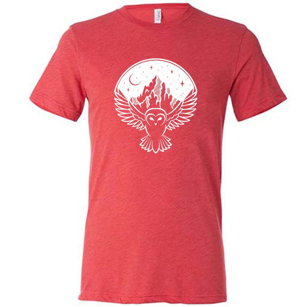 Owl Night Sky Mountain Shirt Unisex - Image 5