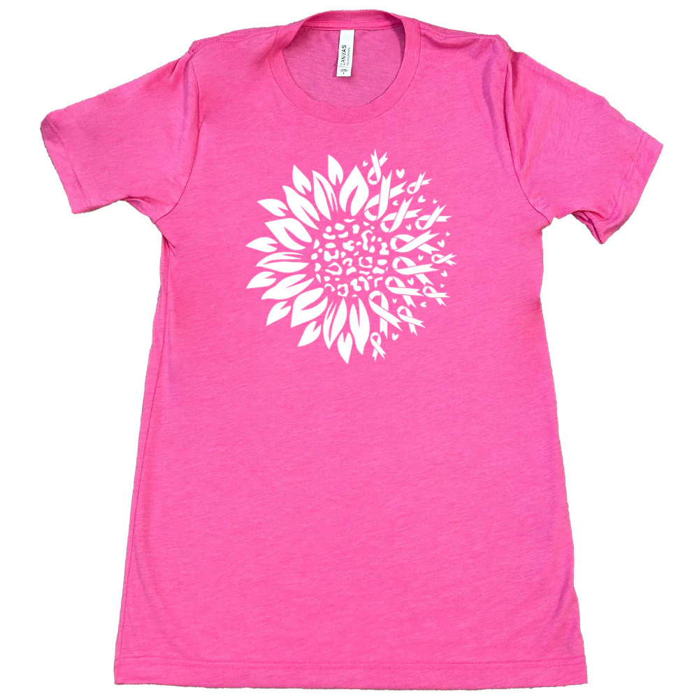 Pink Ribbon Sunflower Shirt Unisex