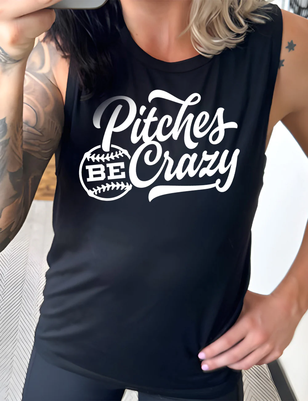 Pitches Be Crazy Muscle Tank