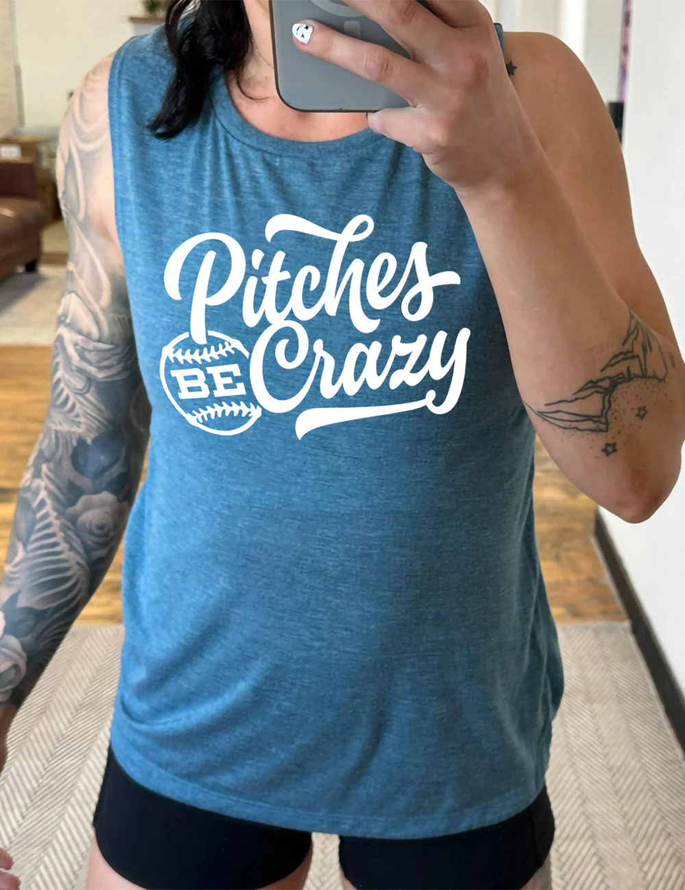 Pitches Be Crazy Muscle Tank - Image 2