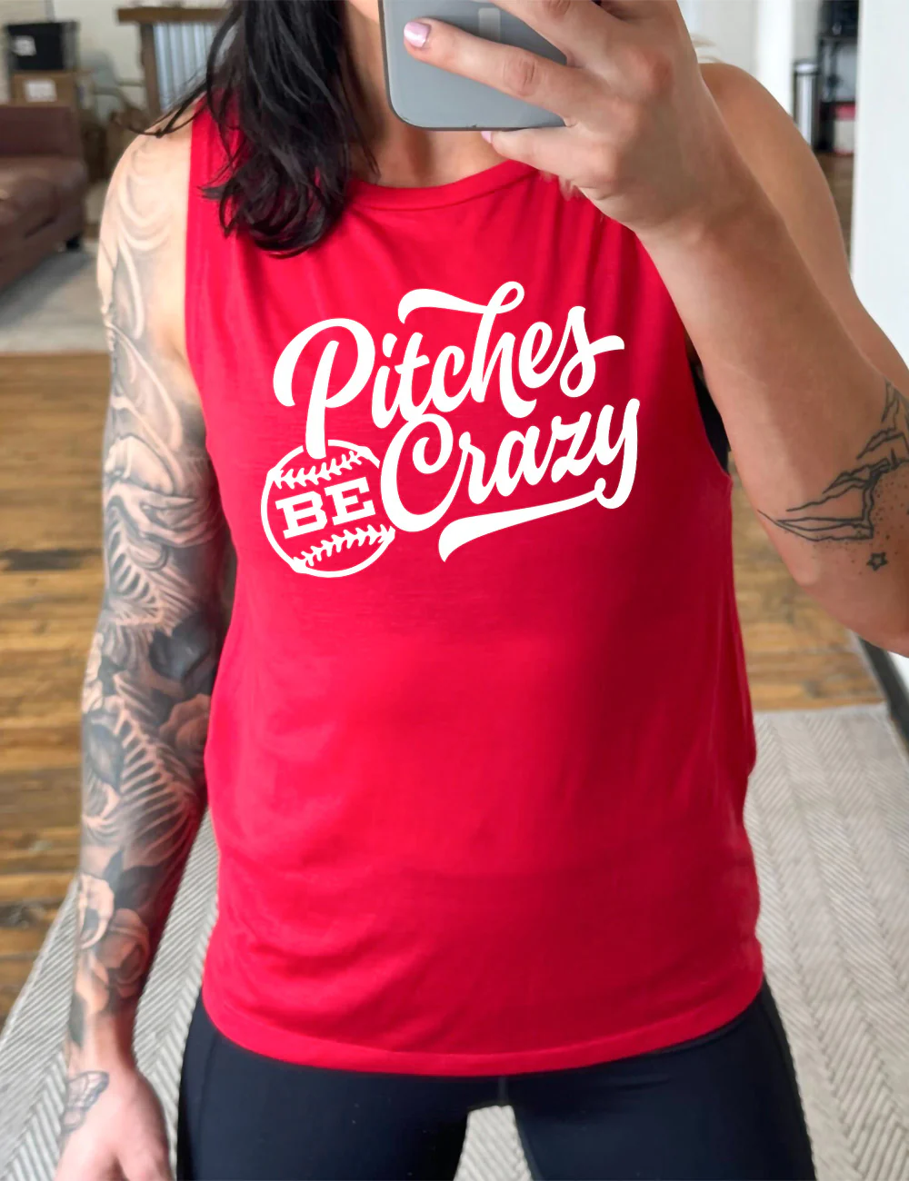 Pitches Be Crazy Muscle Tank - Image 3