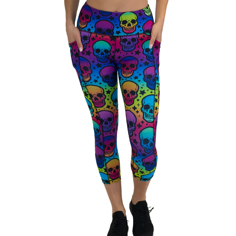 Psychedelic Skulls Leggings - Image 8