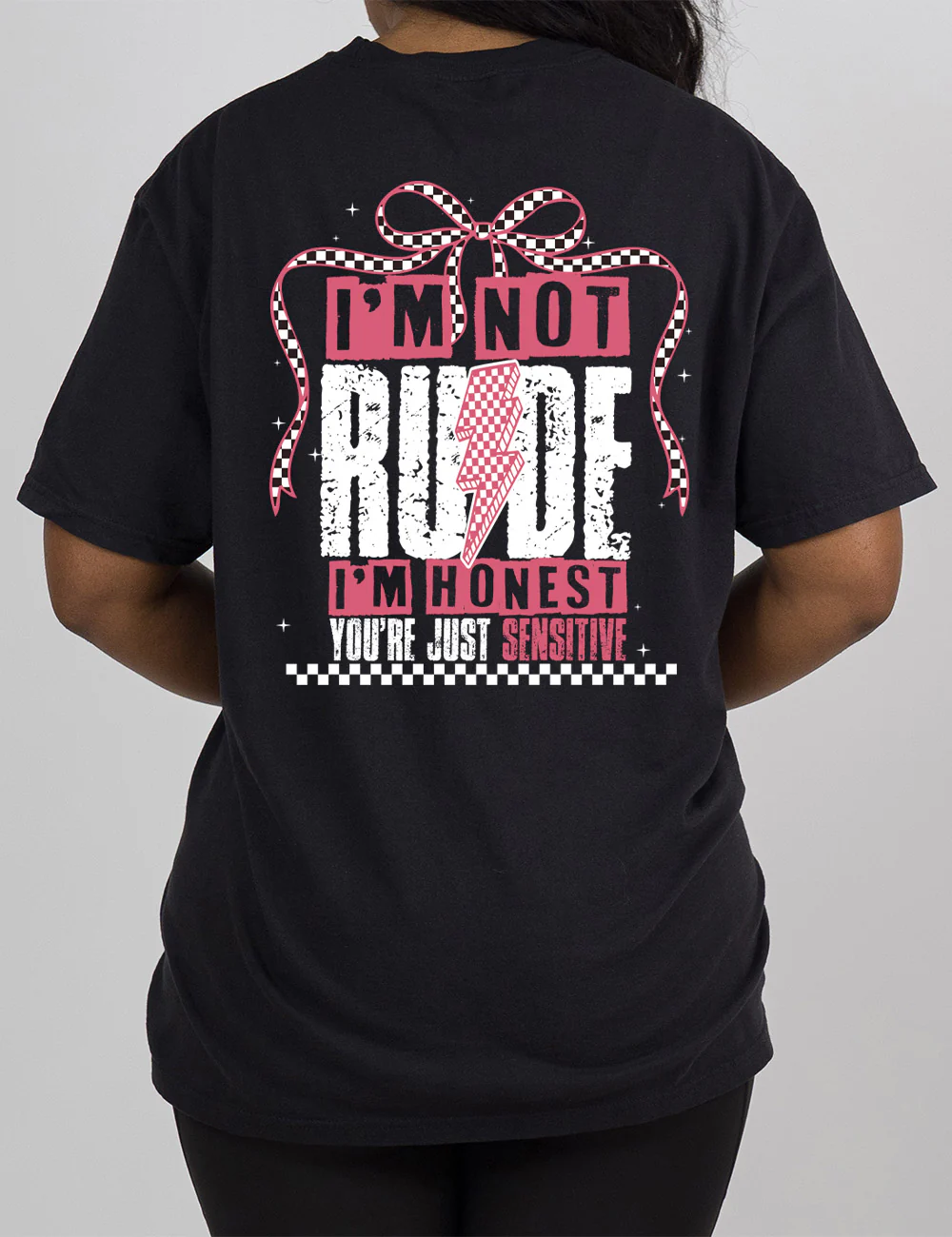 Punk I'm Not Rude I'm Honest You're Just Sensitive Modern Tee - Image 3