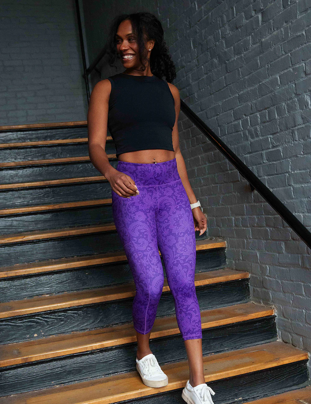 Purple Lace Leggings - Image 3