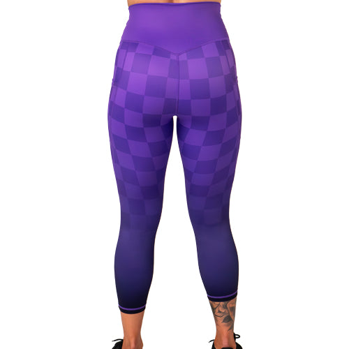 Purple Ombre Checkers Leggings - Image 6