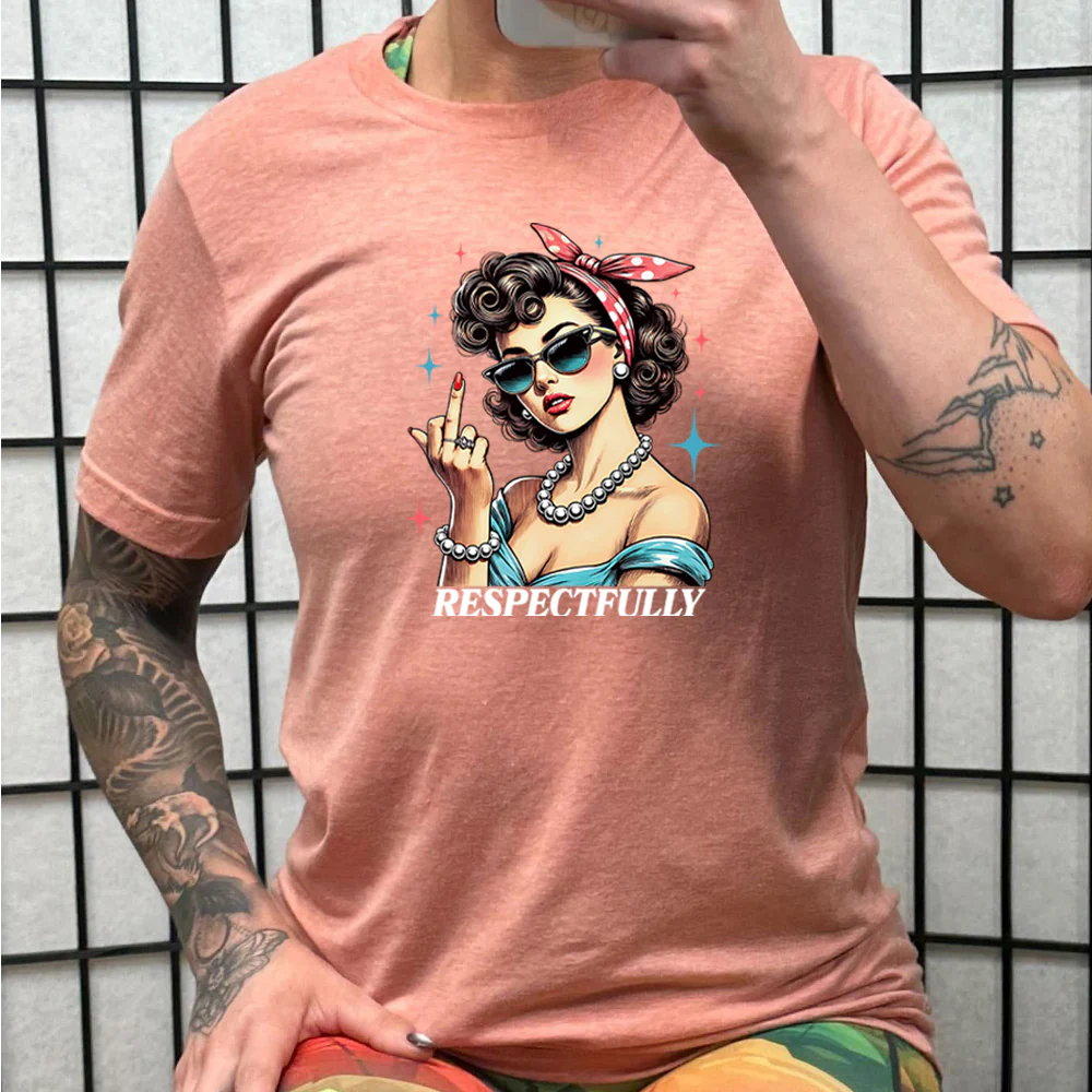 Respectfully Middle Finger Shirt Unisex - Image 9
