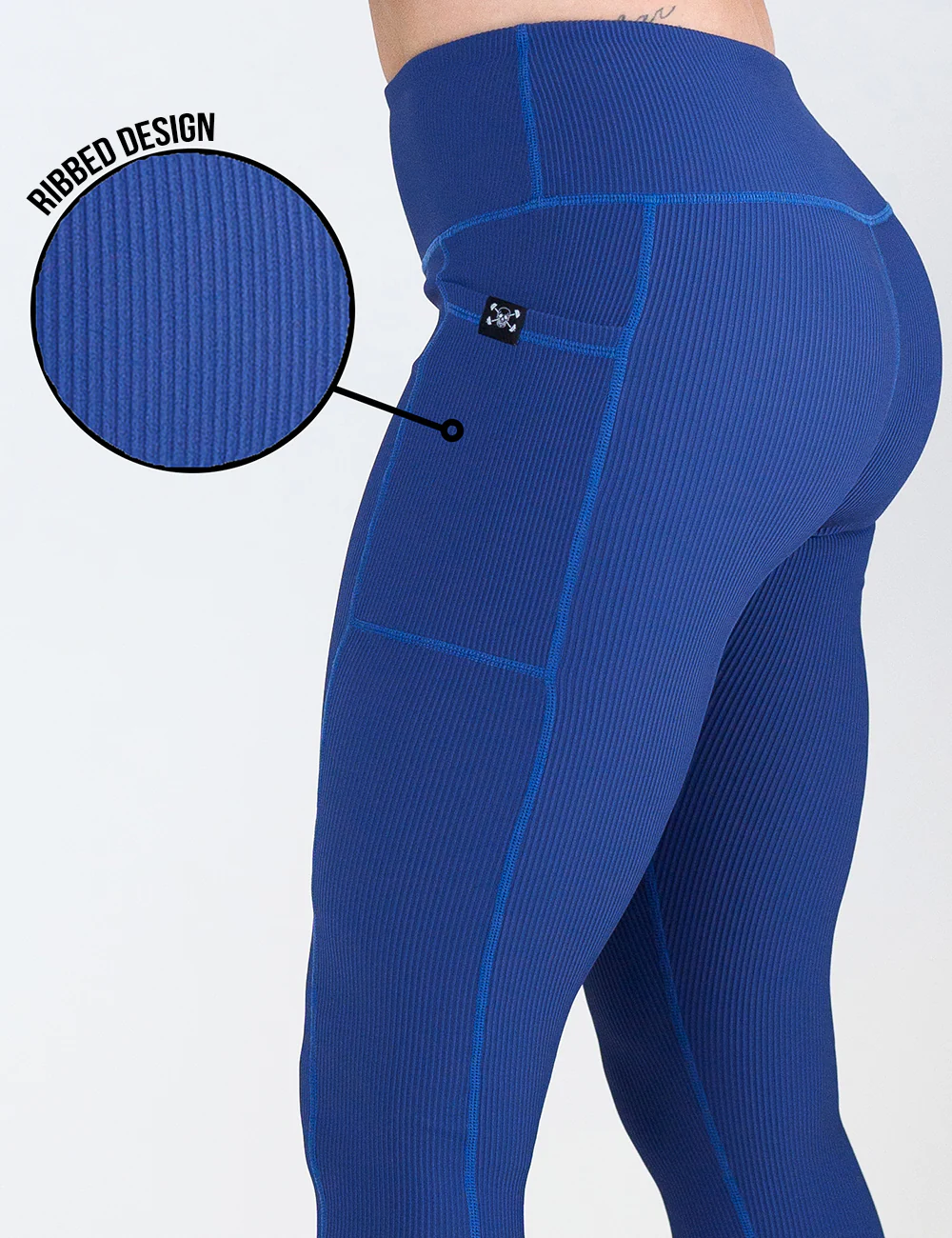Ribbed Leggings | Navy