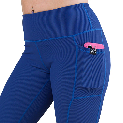 Ribbed Leggings | Navy - Image 3