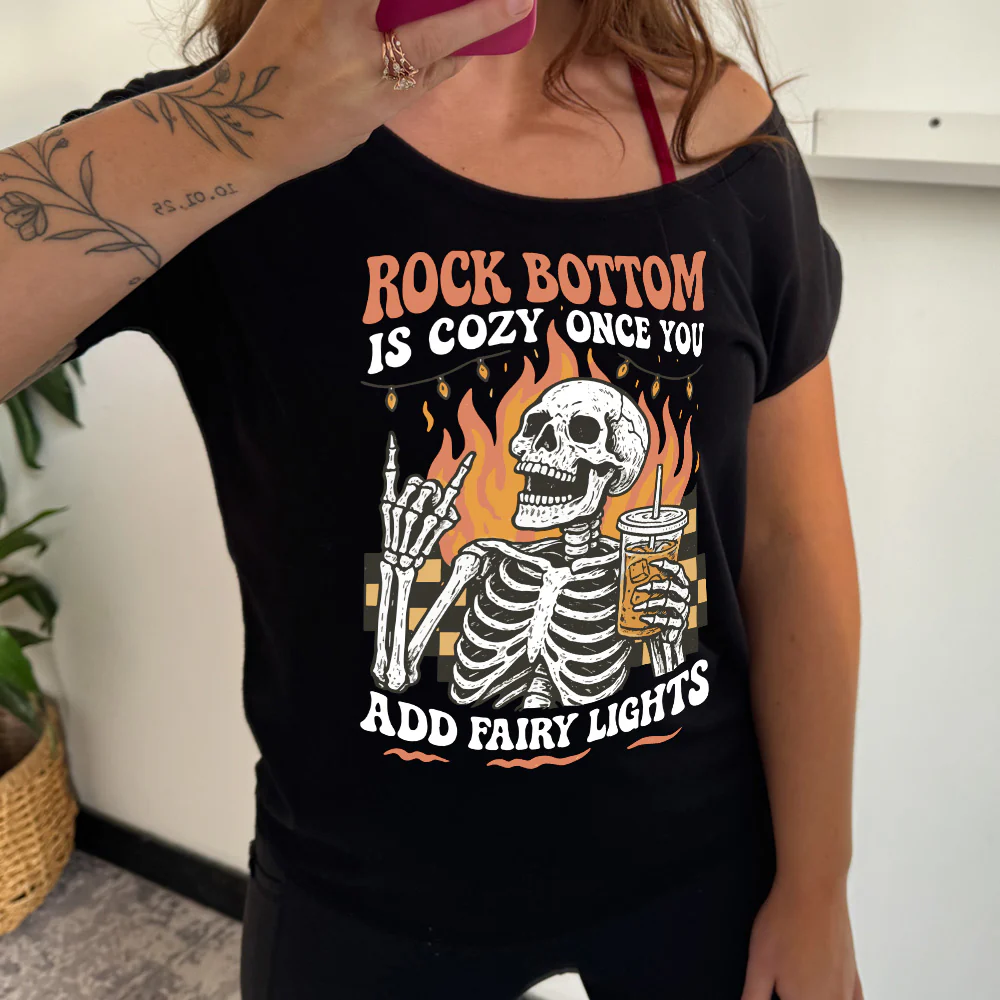 Rock Bottom Is Cozy Once You Add Fairy Lights | Slouchy Tee