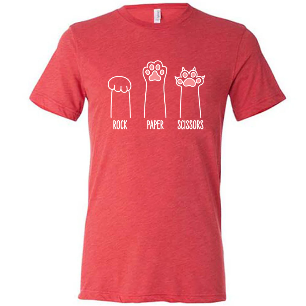 Rock Paper Scissors Cat Paws Shirt Unisex - Image 5