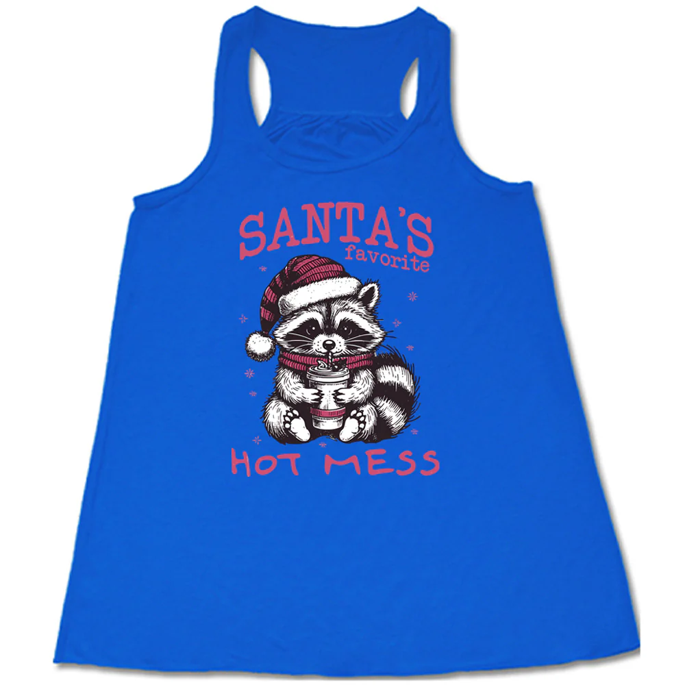 Santa's Favorite Hot Mess Raccoon Shirt - Image 2