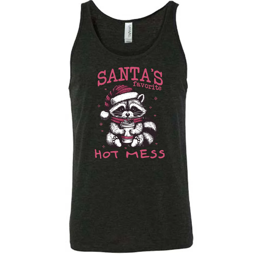 Santa's Favorite Hot Mess Raccoon Shirt Unisex - Image 2