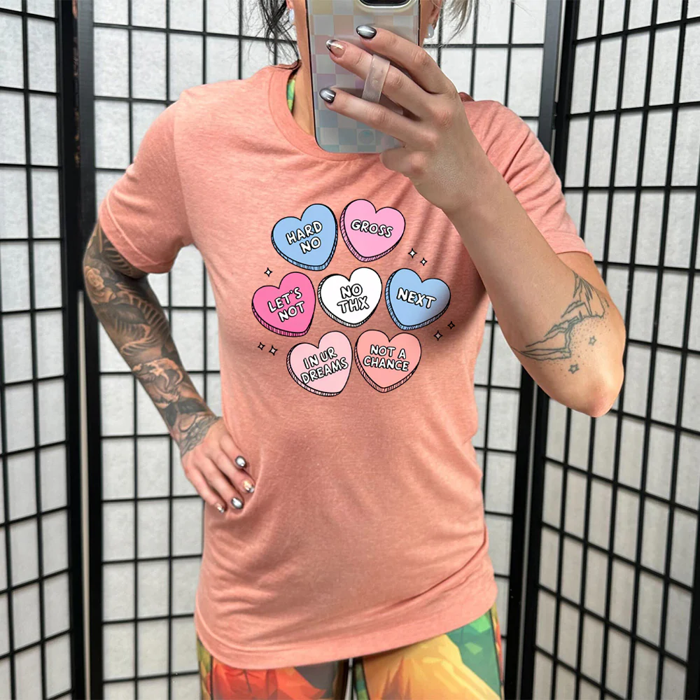 Sarcastic Heart Candies Shirt Unisex - Image 9