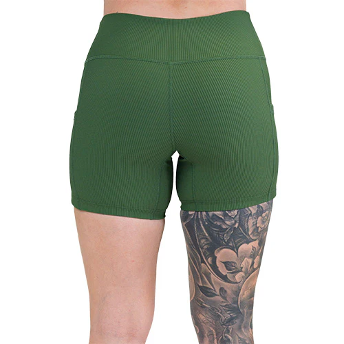 Shorts | Ribbed | Hunter Green - Image 7