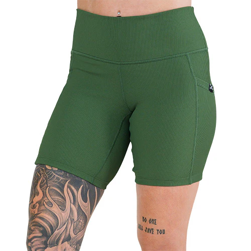 Shorts | Ribbed | Hunter Green - Image 9