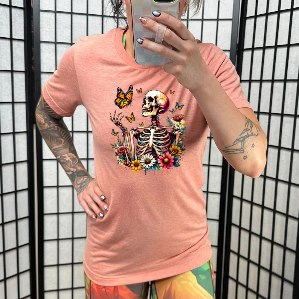 Skeleton Butterflies Shirt Unisex - Image 9
