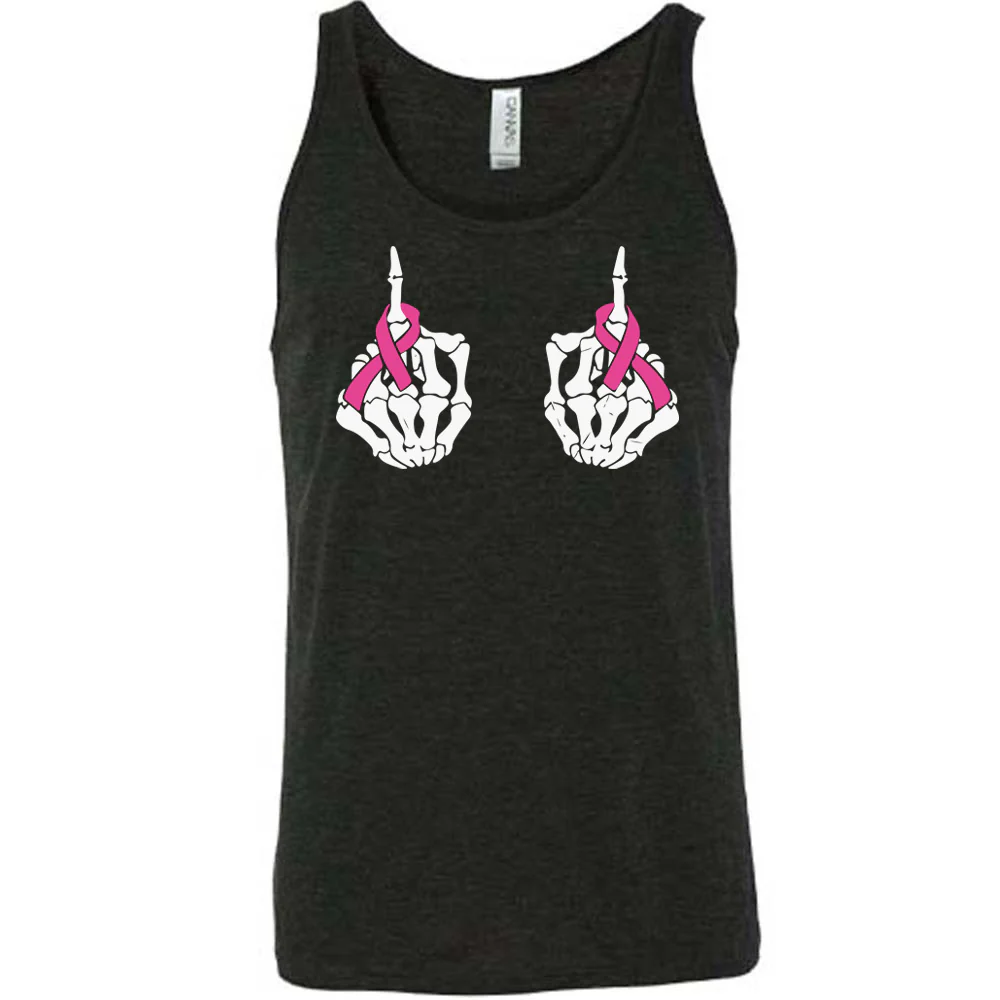 Skeleton Middle Finger Ribbons Shirt Unisex - Image 3