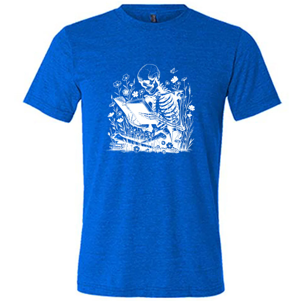 Skeleton Reading Shirt Unisex - Image 3