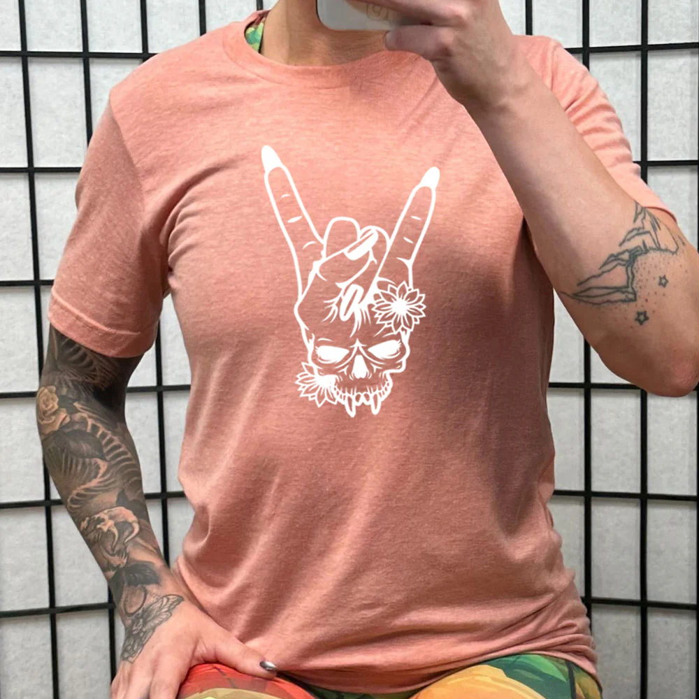 Skull Rocker Hand Shirt Unisex - Image 10