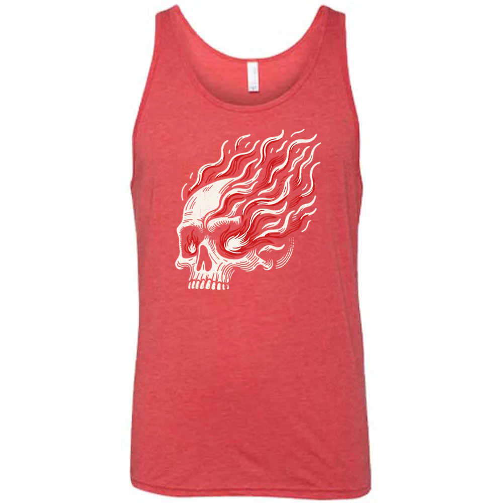 Skull With Burning Eyes Shirt Unisex - Image 6